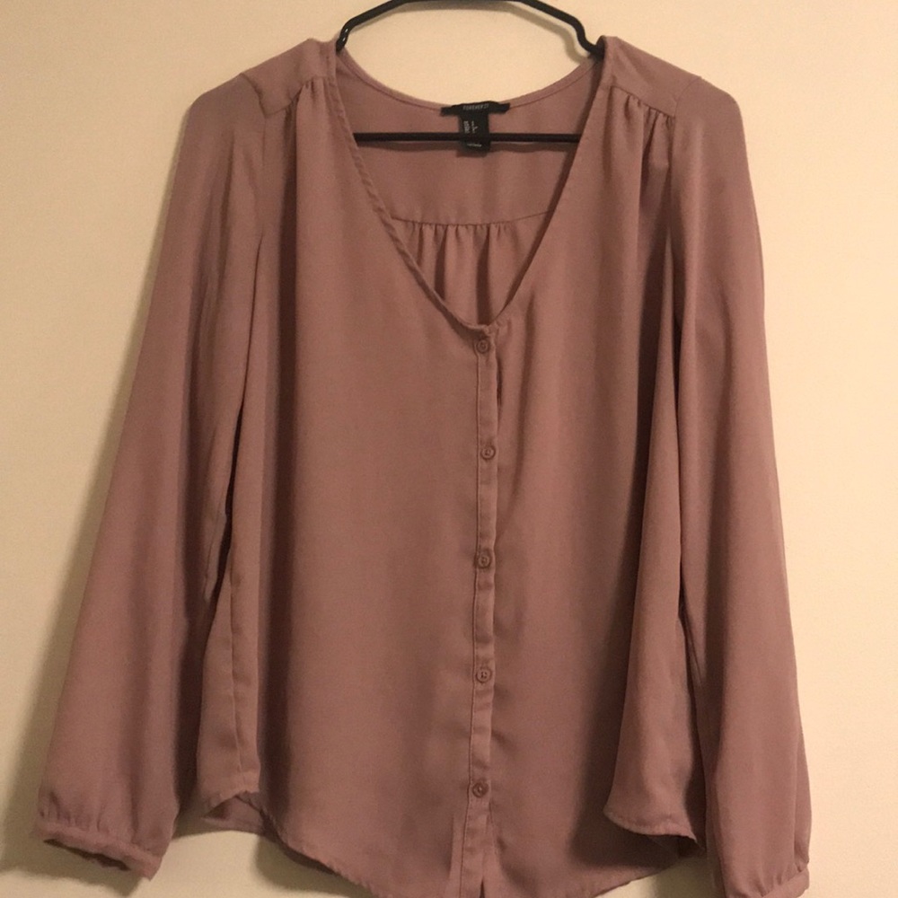 Mauve long sleeve blouse✨